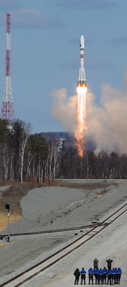 первый пуск ракеты с космодрома Восточный. Фото: Олеся Курпяева